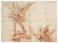 Attributed to Cristoforo Roncalli Italian 15521626 Study of Two Angels