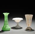 Three Whitecased Glass Items