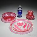 Four Cut Glass Items