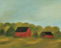 Maureen Gallace American b 1960 Red Barns
