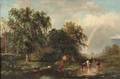 Frederic Rondel Sr American 18261892 Beyond the RainbowA Herder with Cattle
