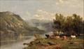 Thomas Bigelow Craig American 18491924 River Landscape with Cattle