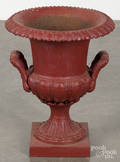 Victorian cast iron garden urn
