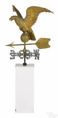 Large fullbodied copper eagle weathervane 19th c