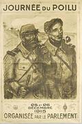 French Journe du Poilu WWI Lithograph Poster