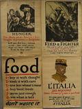 Four Rationsrelated WWI Lithograph Posters