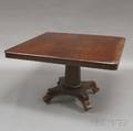 Classical Carved Mahogany and Mahogany Veneer Tilttop Table
