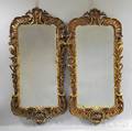 Pair of Rococostyle Carved and Gilt Mirrors