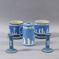 Seven Wedgwood Light Blue Jasper Items