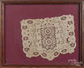 Pair of framed lace panels