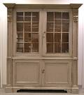 French Provincialstyle Graypainted and Carved Cupboard