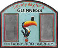 Painted Guinness toucan sign for  The Early Bird Aspley