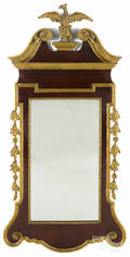 Mahogany and giltwood constitution mirror