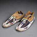 Arapaho Beaded Hide Mans Moccasins