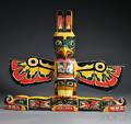 Northwest Coaststyle Polychrome Wood Totem Pole
