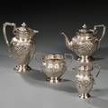 Fourpiece Edward VII Scottish Sterling Silver Tea amp Coffee Service