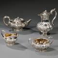 Assembled English Fourpiece Sterling Silver Tea and Coffee Service