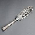 English Sterling Silver Brightcut Hollowhandled Fish Slice