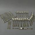 Assembled Group of KingKings Shellhandled Sterling Silver Flatware