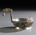 Russian Cloisonnenameled 916 Silver Kovsch