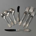 Wallace Grand Baroque Pattern Sterling Silver Flatware Service