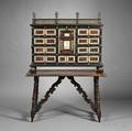 Flemish Baroque Partebonized and Shellmounted Table Cabinet