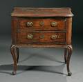 Louis XV Provincial Walnut Serpentine Commode