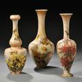 Three Doulton Lambeth Carrara Vases