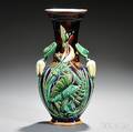 Sarreguemines Majolica Vase