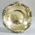 Gorham Sterling Silver Bowl with Cast Fruitdecorated Rim