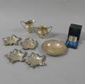 Small Group of Sterling Silver and Silverplated Tableware