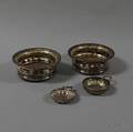 Pair of Silverplated Wine Coasters and Two Wine Tasters