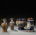 Four Doulton Lambeth Stoneware Items