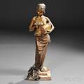 After Emmanuel Villanis French 18581914 Bronze Figure of Pandora