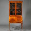 George IIIstyle Mahoganyveneered Cylinder Bureau Bookcase