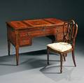 Louis XVI Kingwood and Tulipwoodveneered Bureau Plat