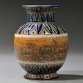 Doulton Lambeth Florence Barlow Decorated Stoneware Vase
