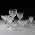 Group of J amp L Lobmeyr Etched Glass Stemware