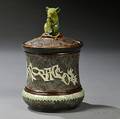 Doulton Lambeth George Tinworth Design Stoneware Tobacco Jar