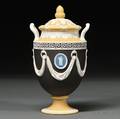 Wedgwood Fourcolor Jasper Dip Twohandled Vase and Cover