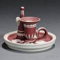 Wedgwood Crimson Jasper Dip Chamberstick and Snuffer