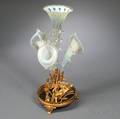 Glass and Patinated Metal Epergne