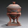 Wedgwood Rosso Antico Egyptianstyle Tripod Vase and Cover