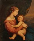 Continental School 19th Century Madonna and Child