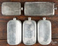 Three Abercrombie and Fitch pewter flasks