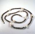 Labradorite and Baroque Pearl Beaded Necklace