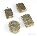 Four Sterling Silver Vinaigrettes