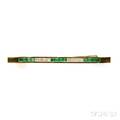 18kt Gold Emerald and Diamond Bar Pin
