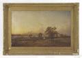 American 19th c oil on canvas sunset scene