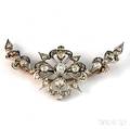 Platinumtopped 14kt Gold and Diamond Brooch